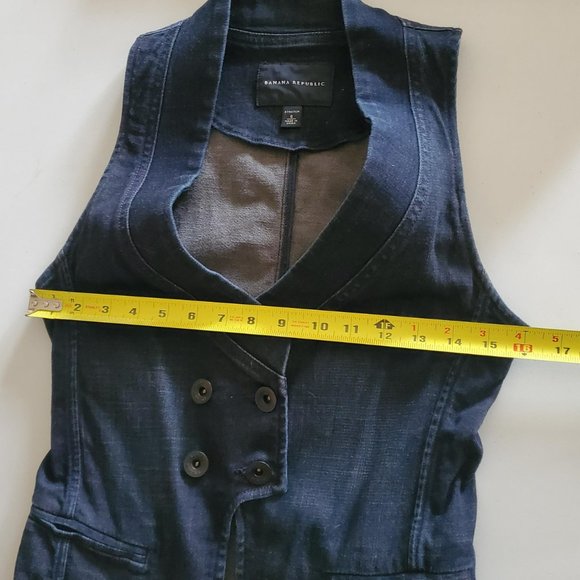 Banana Republic Black Double-Breasted Vest - Picture 8 of 10